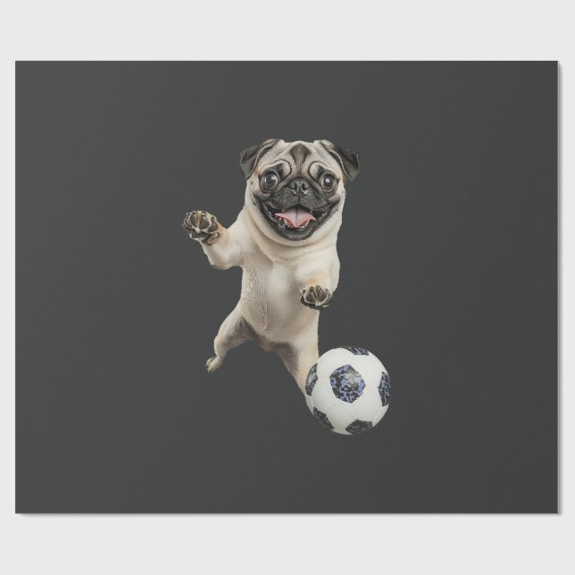 Papel De Presente Pug   (Aberto)