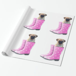 Papel De Presente Pug