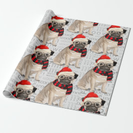 Papel De Presente PUG Christmas para Dog Lover