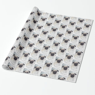 Papel De Presente Pug Christmas Wraping Paper
