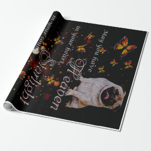 Papel De Presente Pug In My Heart, Engraçado Cachorro Dom Ideia