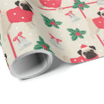 Papel De Presente Puggy Christmas Wrapping Paper<br><div class="desc">Este bonitinho,  chamado natal,  é um apanhador de olhos! É uma maneira divertida e divertida de vestir decoração,  presentes,  roupa e artigos domésticos para a ocasião. Veja na minha loja mais itens de padrão e ideias de presentes,  ou combine itens para criar um pacote de presentes interessante!</div>