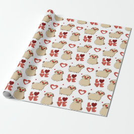 Papel De Presente Pugs Wraping Paper