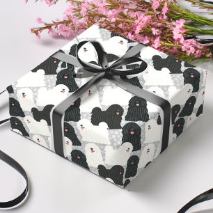 Papel De Presente Puli Cachorro, Bolinhas branca e preta