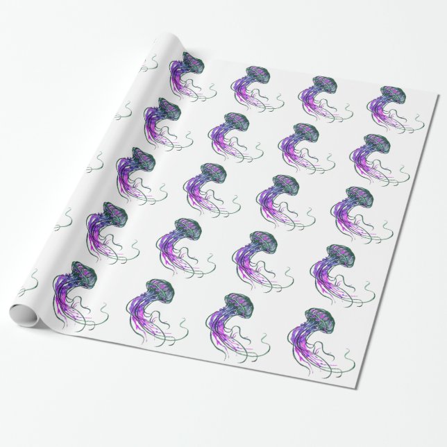 PAPEL DE PRESENTE PULSO E TENTÁCULOS (Desenrolado)