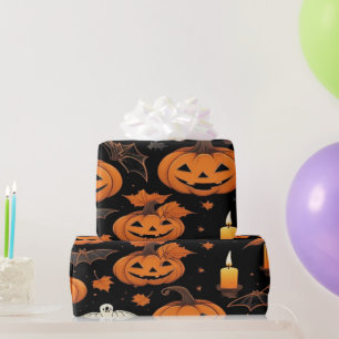 Papel De Presente Pumpkin assustador do Halloween