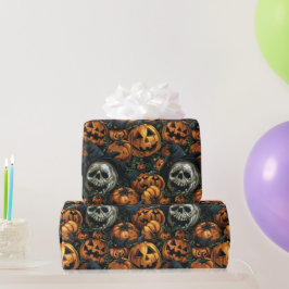Papel De Presente Pumpkin Dark Halloween