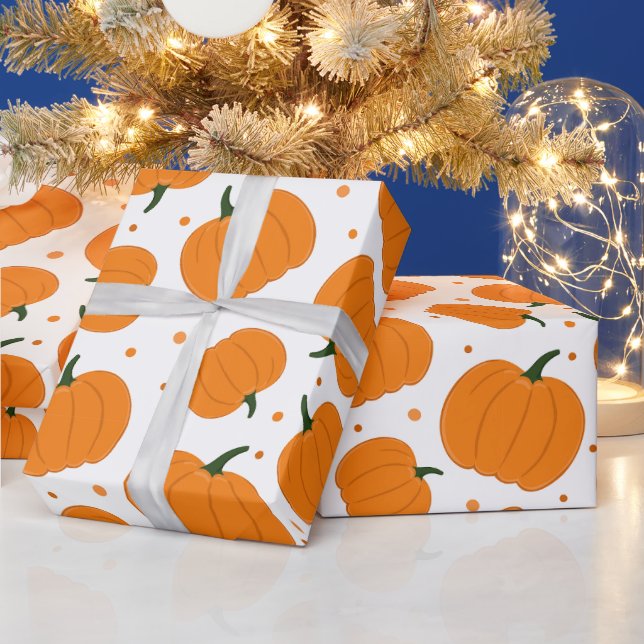 Papel De Presente Pumpkin de Ação de Graças (Feriados)