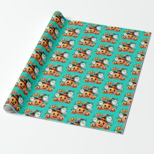 Papel De Presente Pumpkin Pals Halloween Wrappaper