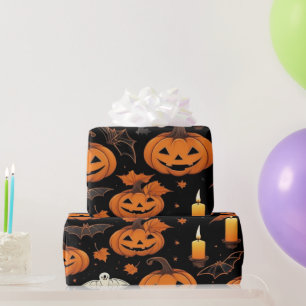 Papel De Presente Pumpkin Spookie Halloween