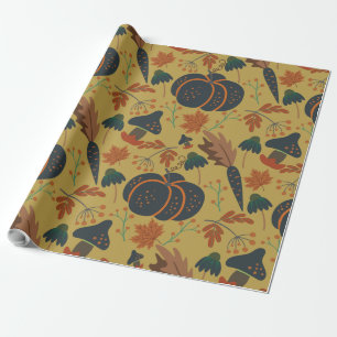 Papel De Presente Pumpkins e cenouras, sem costura