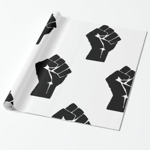 Papel De Presente Punho Negro Erguido - Protesto de Resistência