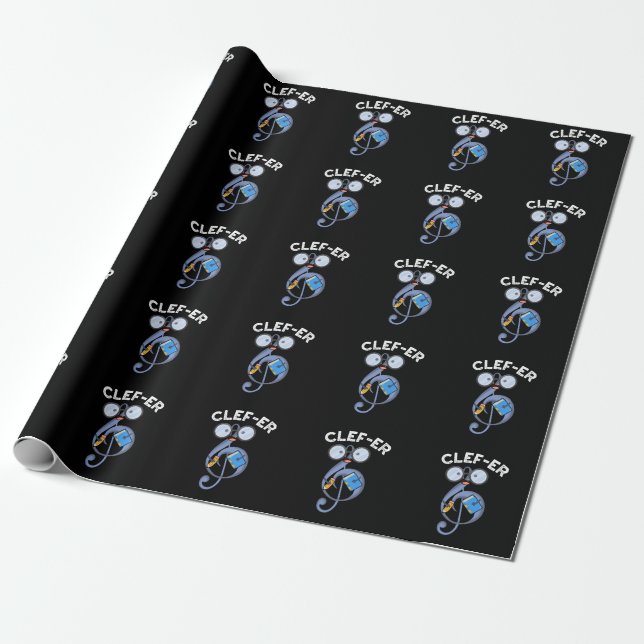 Papel De Presente Punição engraçada de música Clef-er  (Desenrolado)