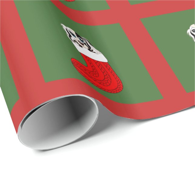 Papel De Presente Puppy e Sock (Ponta do rolo)