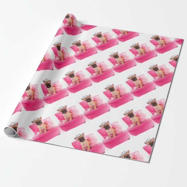Papel De Presente Puppy french bulldog disguised (Desenrolado)