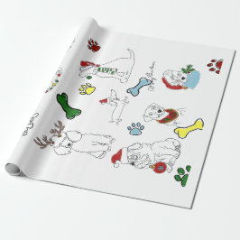 PAPEL DE PRESENTE PUPPY XMAS WRAPPING PAPER