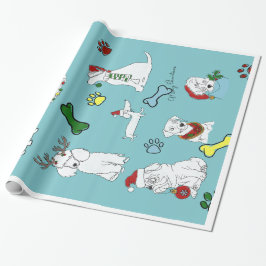 PAPEL DE PRESENTE PUPPY XMAS WRAPPING PAPER