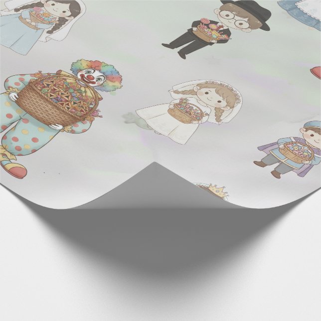 Papel De Presente Purim Costume Kids Character Collectio (Ponta)