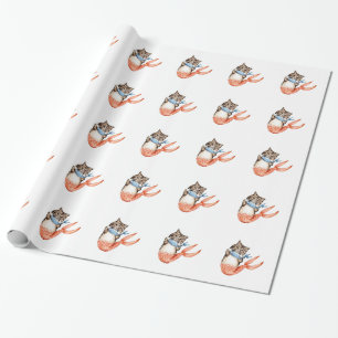 Papel De Presente Purmaid Cat Mermaid