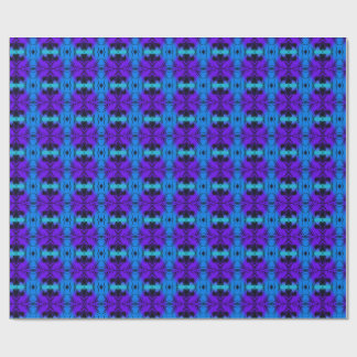 Papel De Presente Purple and blue Kaleidoscope Fractal Pattern