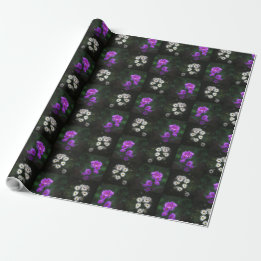 Papel De Presente Purple and White Flower Garden