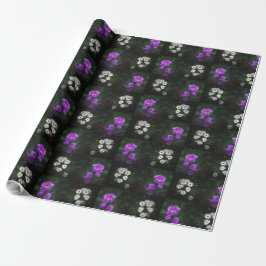 Papel De Presente Purple and White Flower Garden