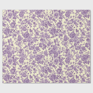 Papel De Presente Purple Roses 