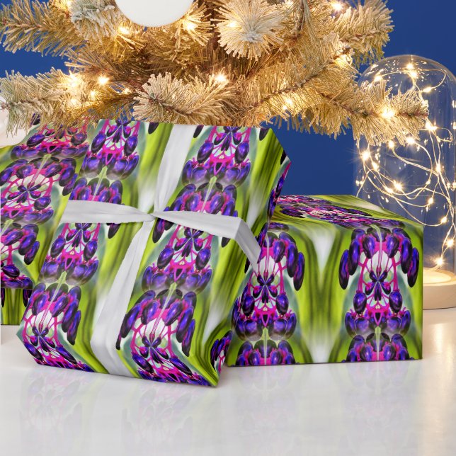 Papel De Presente Púrpura Berries Abstrato de arte (Feriados)