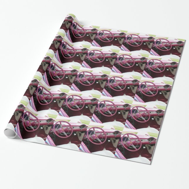 Papel De Presente Púrpura Chevy Bel Air (Desenrolado)