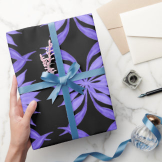Papel De Presente Púrpura de aquarela floral