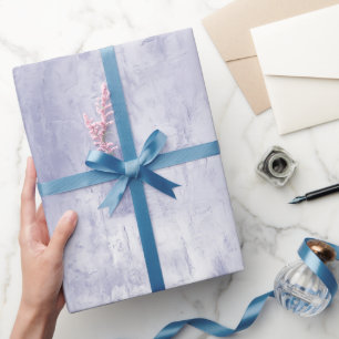 Papel De Presente Púrpura de Lavanda com poeira chic