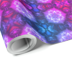 Papel De Presente Púrpura e Azul Moderno Natal Padrão