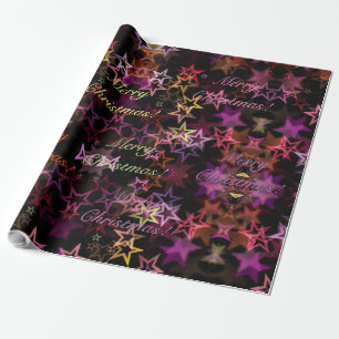 Papel De Presente Púrpura Rosa Elegante - Padrão Feliz Natal