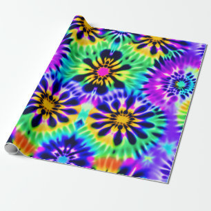 Papel De Presente Púrpura Tie Dye