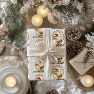 Papel De Presente Quacking Xmas - Letra Pato Q Natal