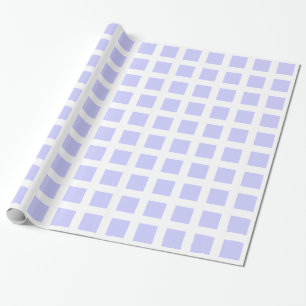 Papel De Presente Quadrados - Azul Pó em Branco