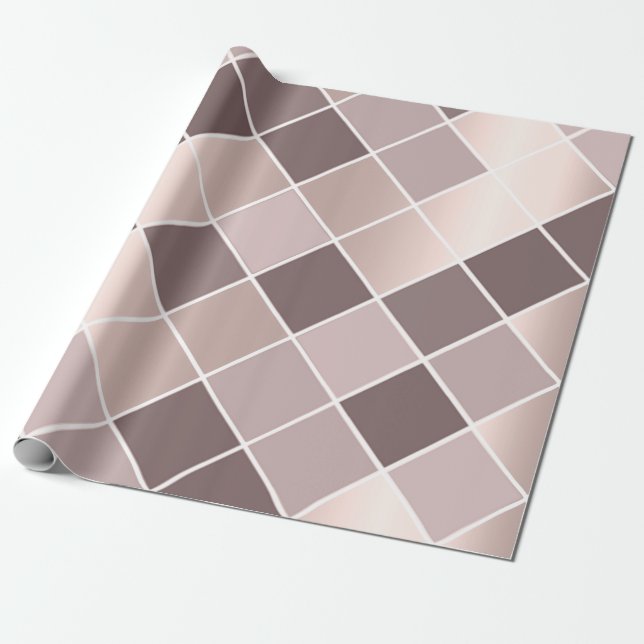 Papel De Presente Quadrados de pranchas de esboços de geometria magn (Desenrolado)