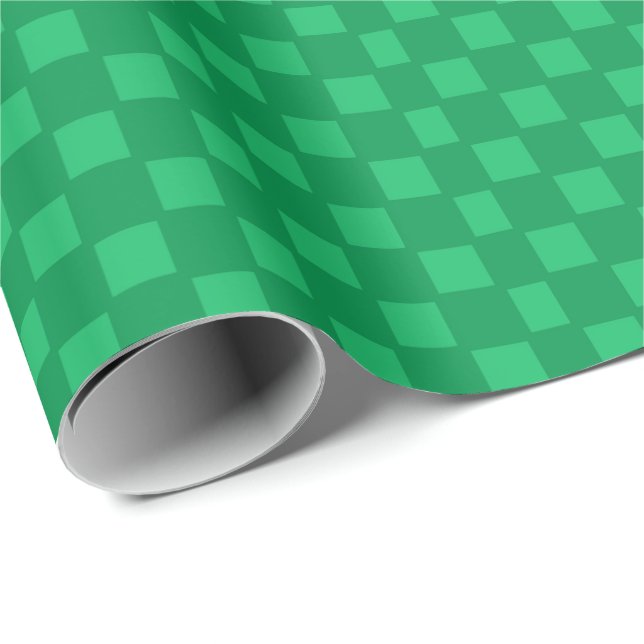 Papel De Presente Quadrados de verde limão (Ponta do rolo)