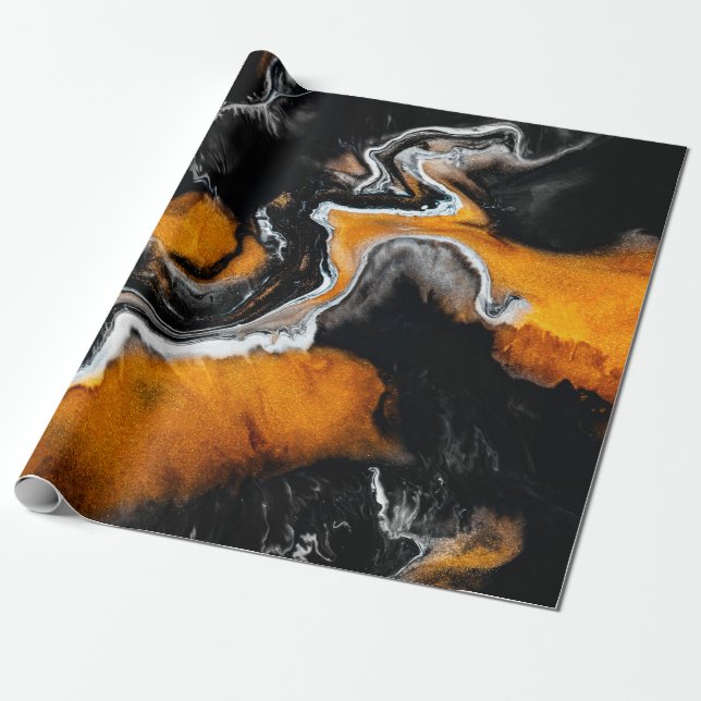 Papel De Presente Quadro acrílico líquido com tintas mistas artístic (Desenrolado)
