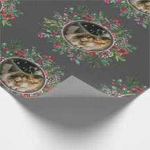 Quadro circular de Natal elegante com Cinzas fotog