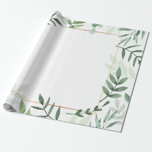 Papel De Presente Quadro deixa fundo aquarela