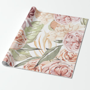 Papel De Presente Quadro Floral
