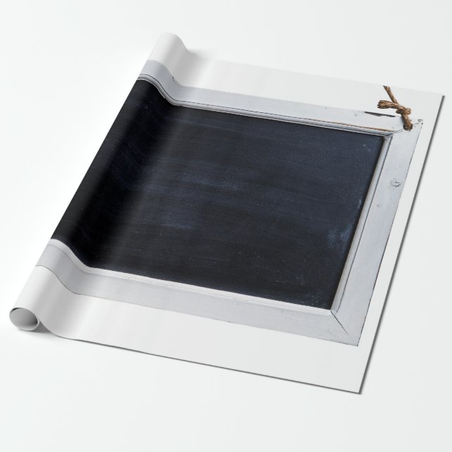 Papel De Presente Quadro negro de sinais preto (Desenrolado)