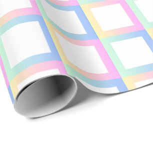Papel De Presente Quadros com Padrão de Gradiente Xadrez Simétrico B