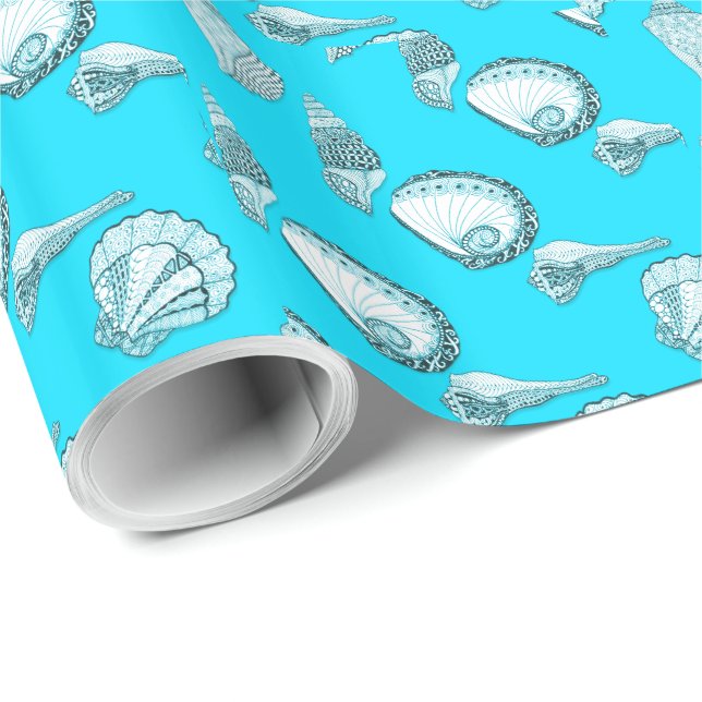 Papel De Presente Qualquer Coluna De Cabeças Desenhada À Mão (Ponta do rolo)