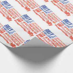 Papel De Presente Qualquer Nome Bandeira EUA Você É Incrível Persona