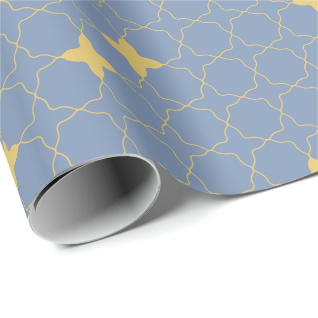 Papel De Presente Quatrefoil Geometric Pattern Wrapping Paper (Ponta do rolo)