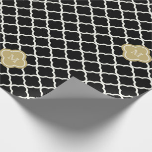 Papel De Presente Quatrefoil Padrão de Quatrefoil Arte Deco Casament