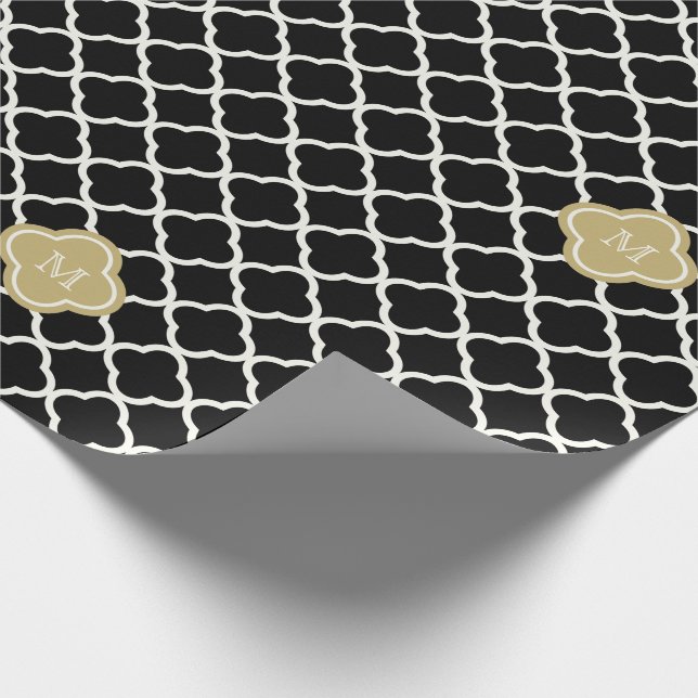 Papel De Presente Quatrefoil Padrão de Quatrefoil Arte Deco Casament (Ponta)