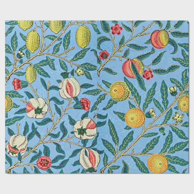 Papel De Presente Quatro Frutas de William Morris (Barra)